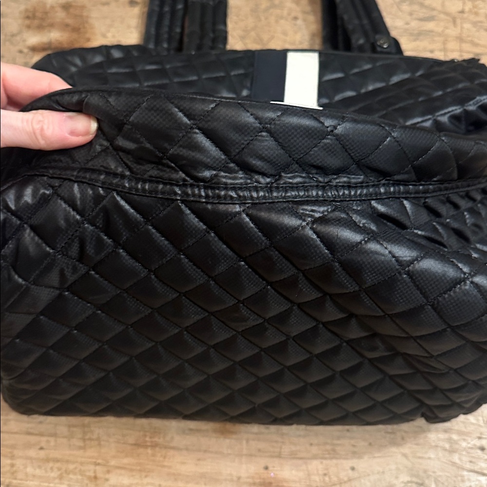 Oliver Thomas Quilted Tennis Tote Bag – Black white - Picture 5 of 8